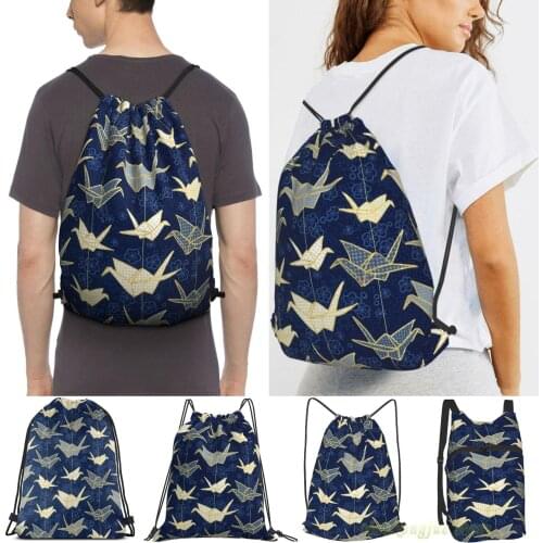 Sadakos Good Luck Cranes Women Drawstring Sackpack Gym Bags Men Outdoor Travel Backpacks For Training Fitness Swimming Bag