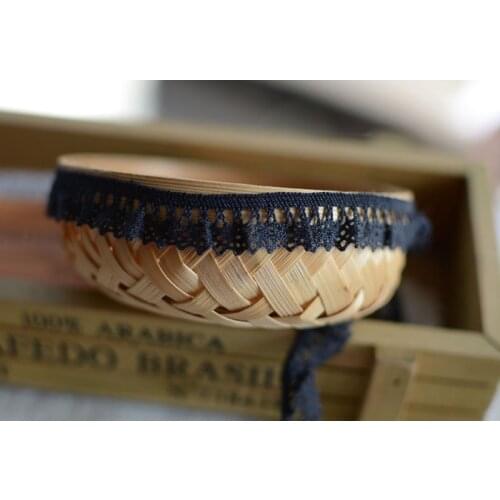 1 / meter blue-black stretch lace cotton line