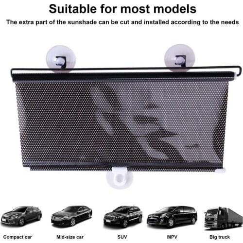 Windshield Sunshade Car Front Window Shade UV Block Sun Visor Sunscreen PVC Roller Shutter Side Window Block Car Sun Block