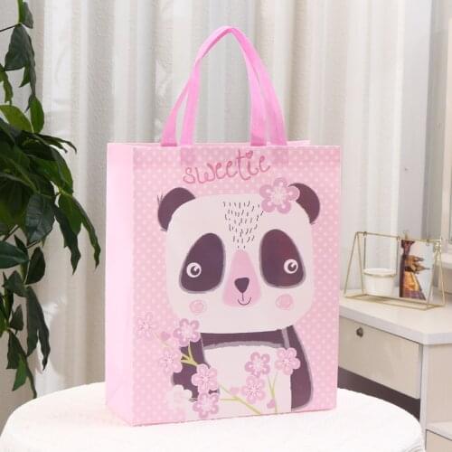 New Type Of Non-woven Fabric Shopping Bag Dustproof Thickened Clothing Storage Bag Cartoon Student Book Packing Bag