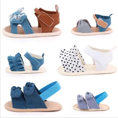 Fashion Summer Baby Shoes Soft Sole Infants Cotton First Walkers Antislip Newborn Girls Princess Shoes