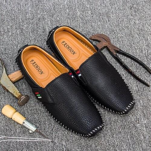 Scarpe Uomo Large Size Mens Shoes For Men Leather Classic Male Winter Shoe Autumn Moccasins Summer Man White