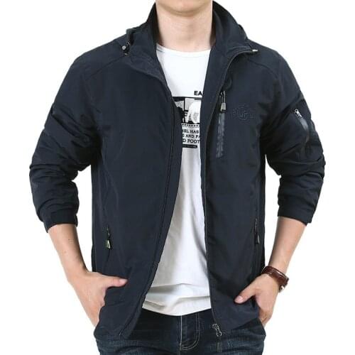 Spring Quick Drying Windbreaker Jacket Men Outwear Miliatry Loose Hooded Thin Jackets Male Mush Liner Men Jacket Plus Size M-4XL