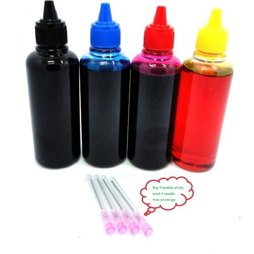 YOTAT 4*100ml Black Pigment color Dye Ink for HP564 HP364 HP178 HP862 HP920 HP685 HP655 HP670 HP940 HP88 HP932 HP950 HP711 HP970