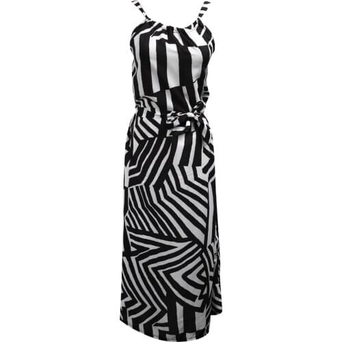 Women Summer New 2018 Striped Long Evening Party Dress One Piece Beach Dresses Sundress