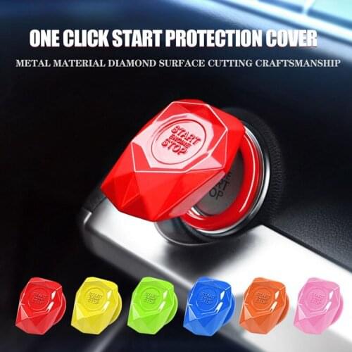 1 Pcs Sticker Car SUV Engine One Click Start Stop Push Button Decoration Cover Ignition Switch Trim Accessoires