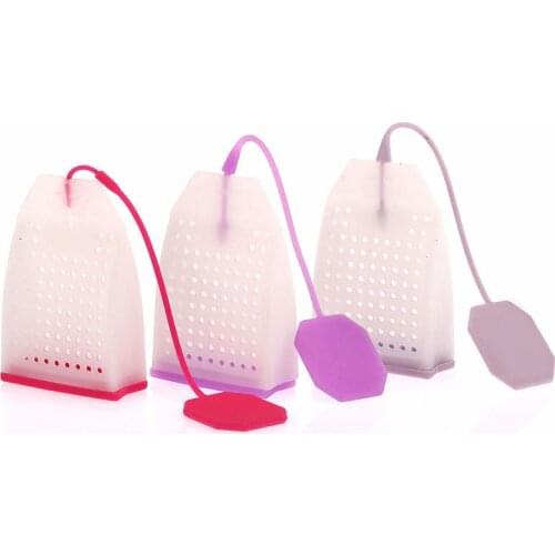 1Pc Silicone Tea Strainer Bag Herbal Spice Teapot Tea Infuser Filter Kitchen Accessories Tea Bag Random Color