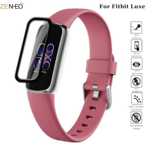 2PCS Full Screen Protective 3D Curved Edge Film For Fitbit Luxe Smart Watch Coverage For Fitbit Luxe band Cover Film (Not Glass)