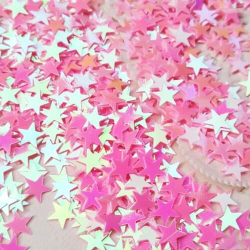 20g Stars Table Confetti Sprinkles Boy Girl Baby Shower Party Wedding Decor Glitter Pink Blue Gold Silver Metallic Stars 6MM