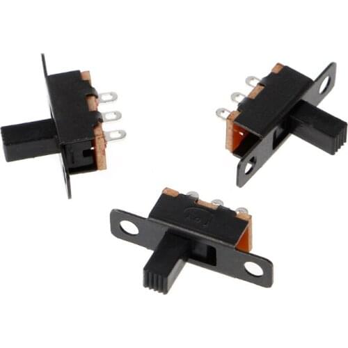 20Pcs DC 50V 0.5A 3 Solder Lug Pin 2 Position SPDT 1P2T Mini Panel Slide Switch