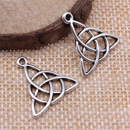 Free shipping 50pcs 21x20mm antique silver Celtic amulet charms diy retro jewelry fit Earring keychain hair card pendant