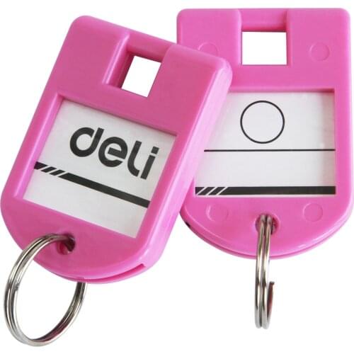 Deli key Chain Special Hand Stamped Calendar 24 pcs a pack Practical Key Colorful 9330 Puzzle Square Shape Key Beautiful Plate