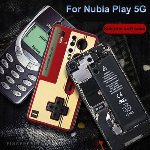 Capa for Nubia Play 5G Case for ZTE Nubia Play 5G NX651J Phone retro camera phone Soft TPU Shockproof Protective Back Case
