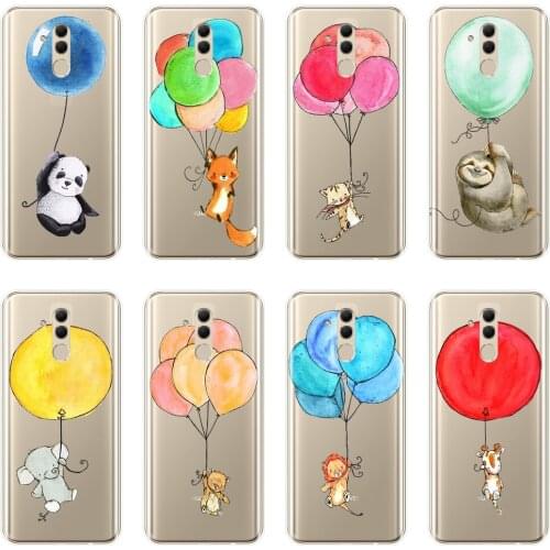 For Huawei Mate 20 10 9 Pro Phone Case Silicone Cat Bear Fox Panda Lion Sloth Soft Back Cover For Huawei Mate 7 8 9 10 20 Lite