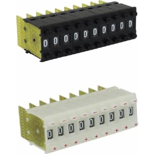 Black Beige 16mm x 6mm 0-9 Digits BCD or Decimal Code Pushwheel Thumbwheel Switches KM2 or end Plates Blank Spacers