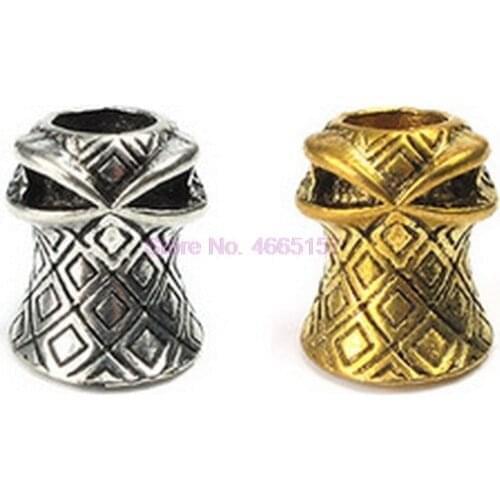 By dhl or ems 1000pcs new Antique Charms Skull Beads,Skeleton Skull Paracord Pendant Knife Flashlight Bracelet Accessories