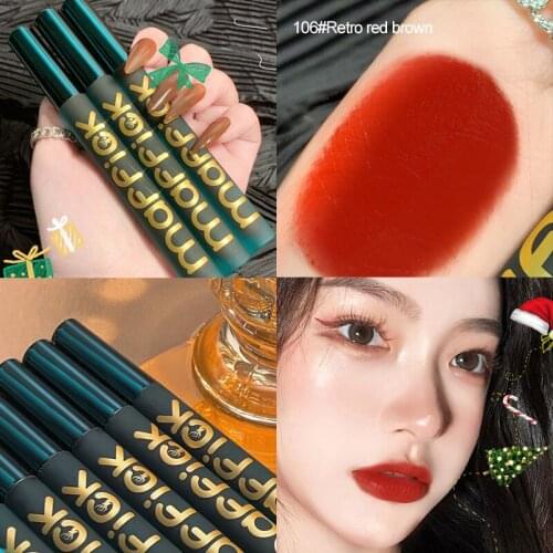 24h Long Lasting Non-stick Cup Matte Lipstick Liquid Lipstick Lip Tint Matte Velvet Lip Makeup 6 Colors Lip Makeup TSLM1