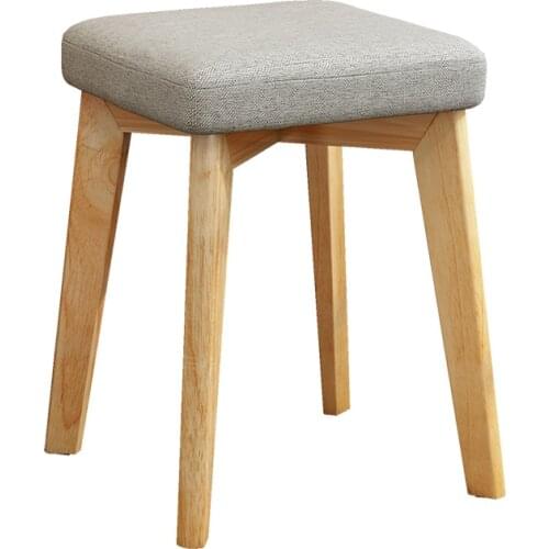 Household Fabrics Wooden Stool Small Bench Living Room Sofa Ottoman Fashion Small Chair Bedroom Makeup Low Stools mx9301400