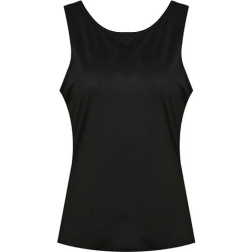 Sexy Female T-shirt Summer New Best Selling Solid Color Fashion Sports Vest Comfortable O-neck Sleeveless Backless Fitness Top