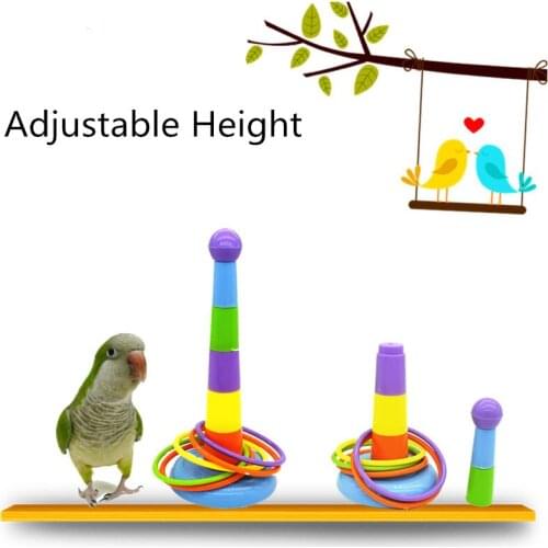 Parrot Bird Toy Ring Training Interactive Intelligence Starling Little Sun Puzzle Toy Pet Bird Toy