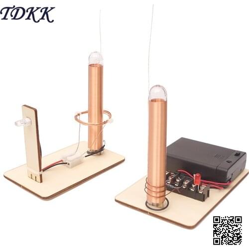 Wireless Transmission Tesla Coil Technology Small Production Primary and Secondary School Manual DIY