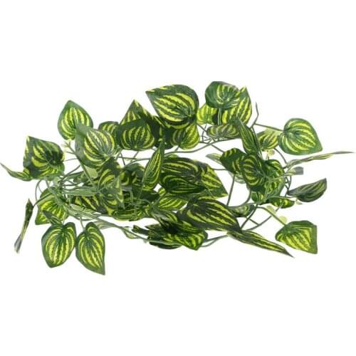 1 Pc Artificial Watermelon Vine Reptile Lizards Terrarium Climb Decoration Fake Plants Leaves
