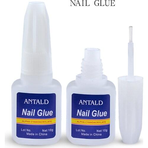 Sale 10g Quick Drying Nail Glue With Brush Nails Glitter Rhinestones Decoration Nail Art 2019 New