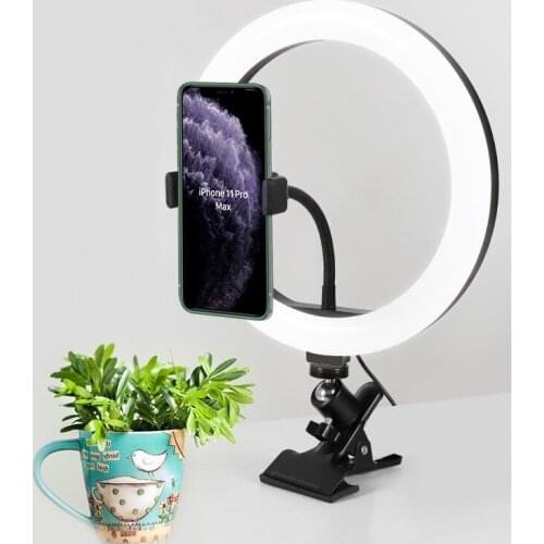 26cm ringlight 360° Protable Selfie Ring Light Clip LED Dimmable Photography Light With USB For Youtube Live Stream Studio Video