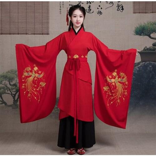 Chinese folk dance costume clothing hanfu ancient fan dance traditional Chinese dance costumes Stage dance wear AA4505