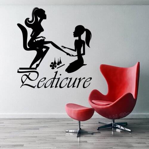 Wall Decal Beauty Salon Nail Studio Pedicure Manicurist Day Spa Design Nail Art Vinyl Sticker Home Decor Window Decals Z710