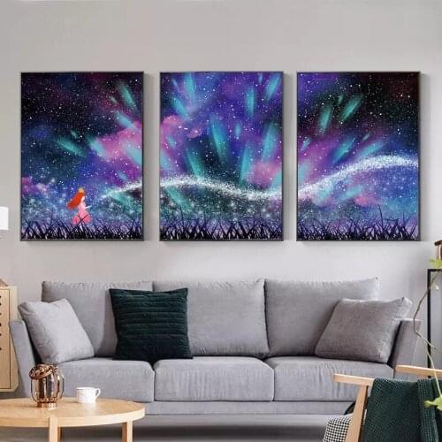 Space Nebula Universe Clouds Galaxy Wall Pictures for Living Room Modern Decoration Maison Star Canvas Painting Cuadros