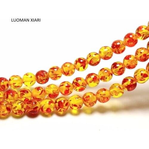 Wholesale Mix Color 8 mm Plastic Round Beads For Jewelry Making DIY Lava Rock Bracelet Necklace Strand 47 PCS Material
