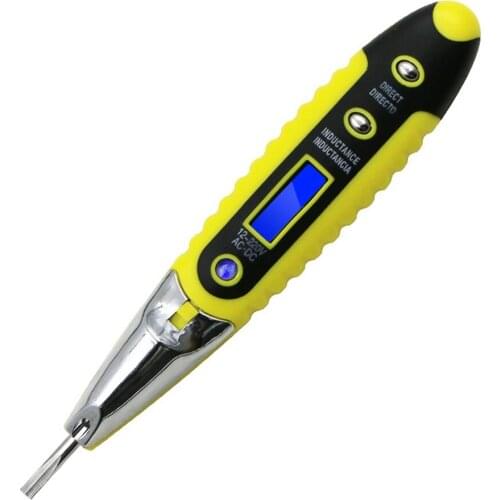 AC DC Electric Test Pen Voltage Detector Tester Pen Meter12-220V LCD Digital Current Electrical Sensor Pencil Multiple Tester