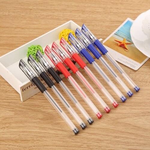 3 Colors Black Red Blue 12pcs/set 0.5mm Signature Gel Pen Stationery Office Student Writing School Supplies Gift