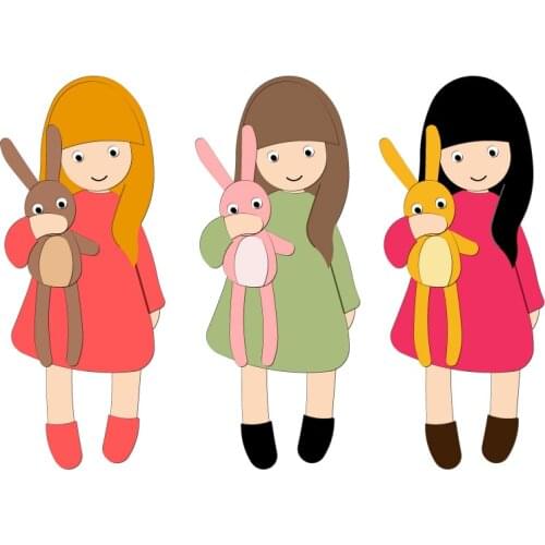 New Cartoon, girl Wooden Die Scrapbooking N158 Cutting Dies Multiple Sizes Compatible With Most Die Cutting Machines