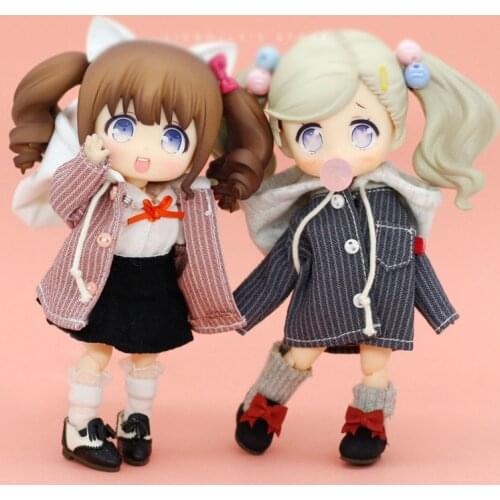 Ob11molly doll trench coat hooded shirt hoodie doll dress 1/12 BJD GSC body9 doll clothes