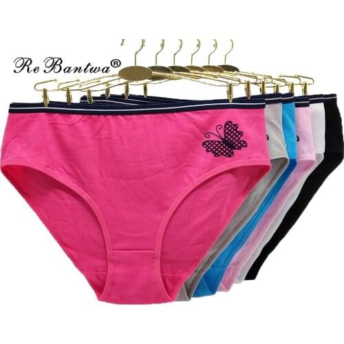 Plus Size 4XL Butterfly print knickers Womens Big yards cotton underwear large size lady briefs mommy pants Mothers Lingerie