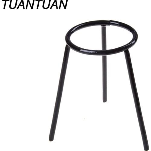 TUANTUAN Lab Bunsen Burner/Alcohol Lamp/Cast Iron Support Stand Tripod Holder Laboratory School Chemistry Equipment 13cm Height