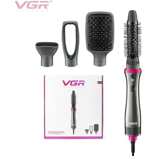 VGR 4 In 1 Negative Ion Comb Multifunctional Hot Air Hair Dryer Straightening and Curling Dual-purpose Straightening Comb
