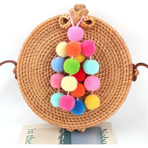 Handmade Jewelry Bohemia Colorful Tassel KeyChain Bag Car Hanging Pendants For Women Girl Pompon Trinket
