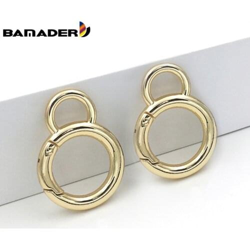 BAMADER Metal Spring Gate O Ring Bag Strap Metal Hardware hook Openable Keyring high quality Snap Buckle Hooks DIY Accessories