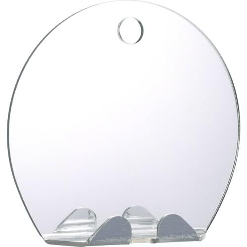 Shower Mirror for Shaving Fogless Bathroom Mirror with Suction Portable Handheld Fog-Free Round Mirror for Makeup Beard