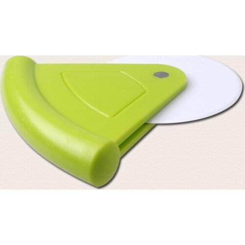 1PC Round Shape Pizza Cutter FDA Plastic Pizza Wheels Cutting Knife Cake Bread Slicer Baking Pizza Tools OK 0257