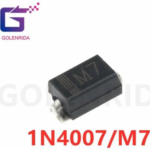 100PCS DIODE M7 1N4007 SMD 1A 1000V IN4007 Rectifier Diode