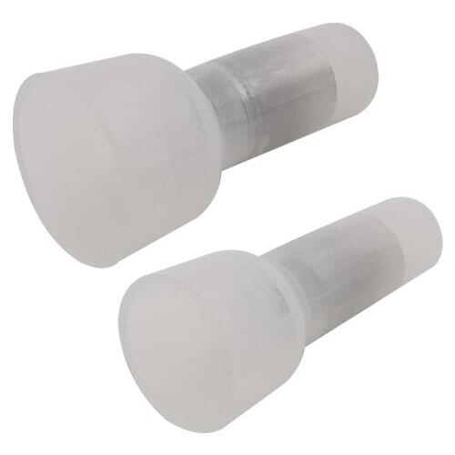 100Pcs CE-1X CE-2X Crimping Cap Closed Wire Cable Terminal Cap Pacifier Type Crimping Splice Terminals Nylon Crimp Caps AWG22-18