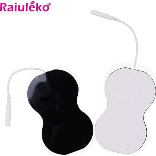 10P 2mm Acupuncture Tens Adhesive Electrodes Self-adhesive Massage Pad Patch Gel Relaxation Massager Electric Muscle Stimulator