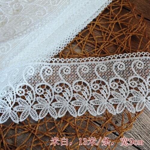 13 meter/pack DIY European lace Hollowed Water-soluble accessories decoration Four leaf clover embroidery lace tassel trims M285