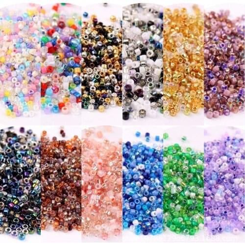 2mm high-quality imitation DB antique bead size uniform mixed color glass rice beads DIY handmade jewelry embroidery accessories