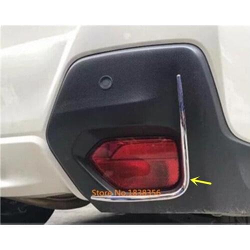 For SUBARU XV 2018 2019 2020 Car Sticker ABS Chrome Cover Trim Back Tail Rear Fog Light Lamp Frame Sticker Eyebrow 2pcs