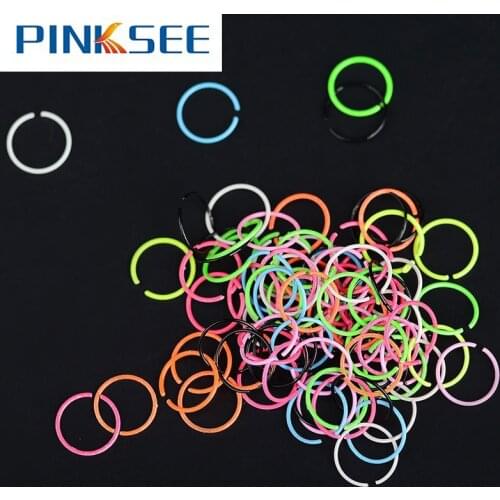 20PCS Multicolors Medical Nostril Fake Nose Hoop Clip On Nose Rings Septum Piercing Body Bijoux Jewelry For Women Wholesale